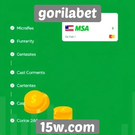 Métodos de pagamento disponíveis no gorilabet